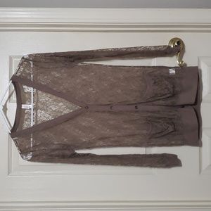 Xhilaration gray lace cardigan
